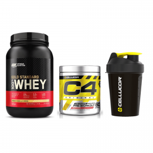 Gold Standard 100% Whey Protein French Vanilla 900gr + Cellucor fruit punch + Shaker