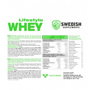 Lifestyle Whey Chocolate Milkshake 1kg Swedish Supplements 
