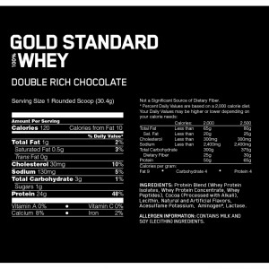 Gold Standard 100% Whey Protein Double Rich Chocolate 900gr Optimum Nutrition 