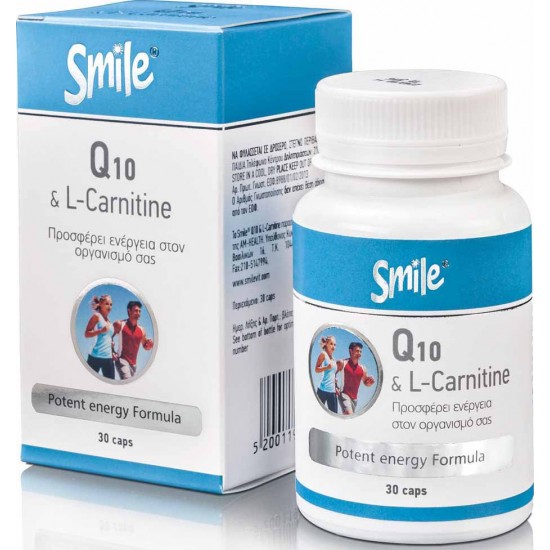 Smile Q10 & L-Carnitine 30 caps AM Health 